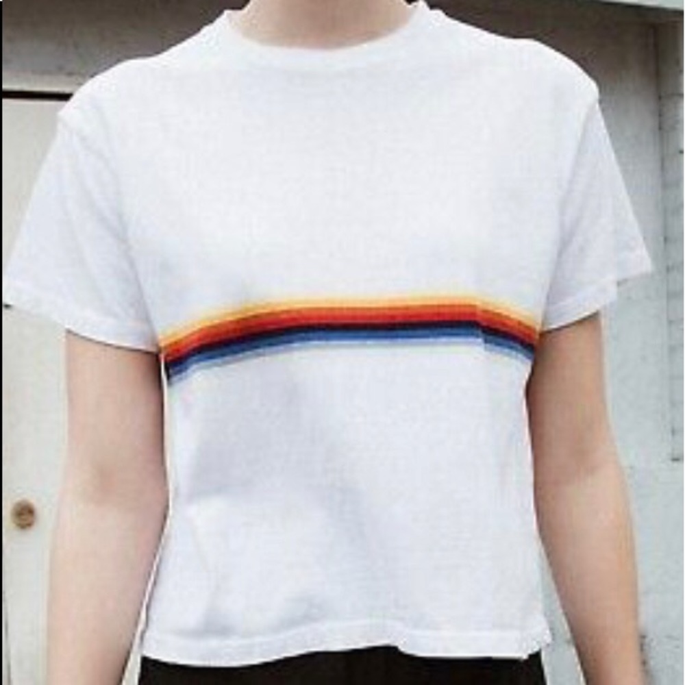 Cropped Brandy Melville Rainbow Top
